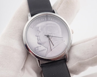 PRESIDENT TRUMP, 2025 '47th President' MAGA, 17 Election herenhorloge M-45-47