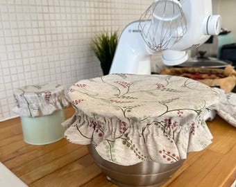 Reusable Linen Sourdough Bowl Cover - Waterproof Jar Cover & Dough Proofing Covers - Zero Waste Kitchen