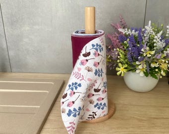 Asciugamani da cucina riutilizzabili senza carta - Rotolo di asciugamani in flanella di cotone senza carta - Accessori da cucina - Regalo unico per inaugurazione della casa - Regalo a zero rifiuti