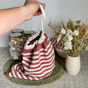 Zero waste food storage - 100% Linen sourdough bread bags - Reusable & Eco-Friendly Bread Storage - Sustainable Kitchen - House warming gift