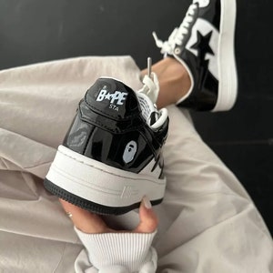 Bapesta Shoes With Box Chaussures Bape Sta noires Baskets pour homme Chaussures femme Chaussures unisexe image 4
