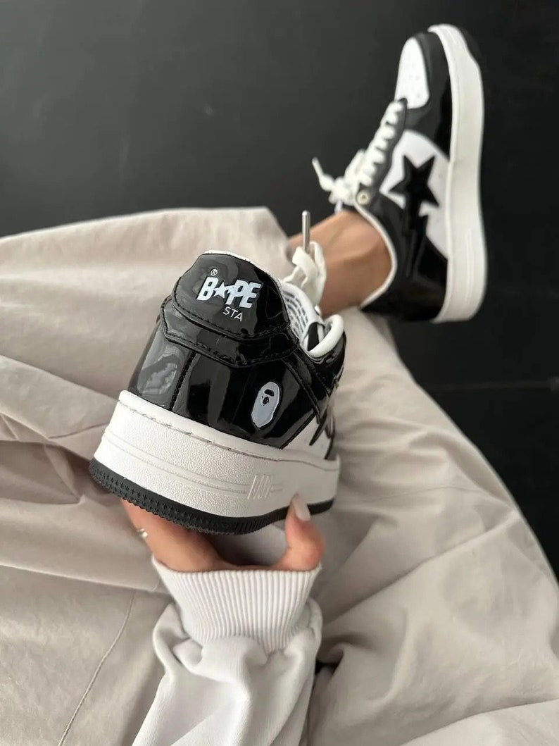 Bapesta Shoes With Box Chaussures Bape Sta noires Baskets pour homme Chaussures femme Chaussures unisexe image 4