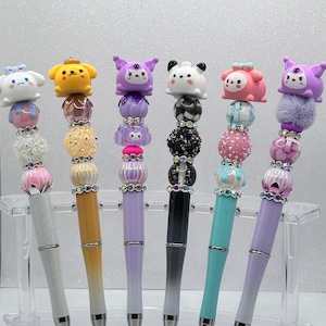 Character Beaded Pens, Handmade beaded pens for gifts, Unique beaded pens, Handmade beaded pens for journaling, Collector Pens