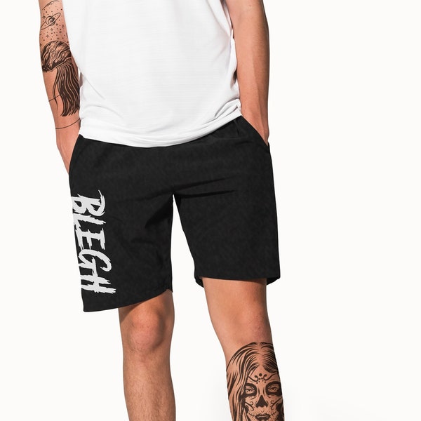 Blegh kurze Jogginghose Shorts Sweatpant Blackmetal Deathmetal Doommetal Gothic Metalcore Metalmusik Sport