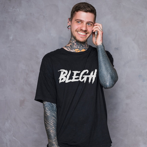 Herren T-Shirt Blegh, Metalcore, Elder Emo, Heavy Metal,