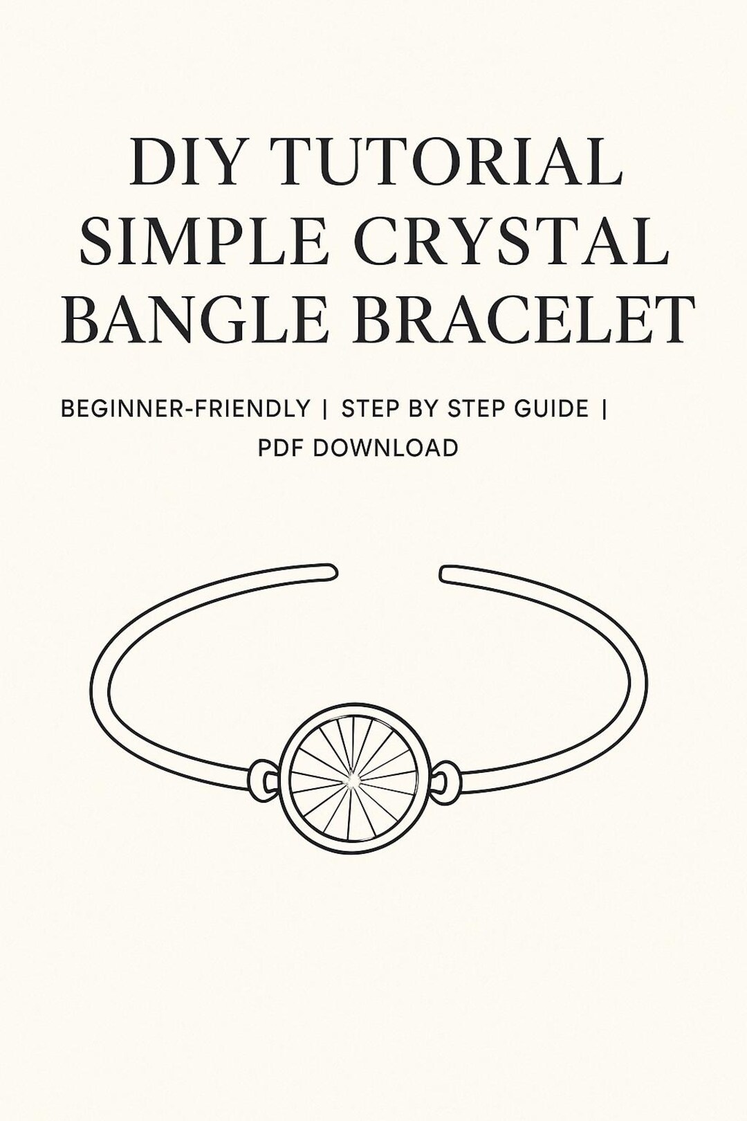 DIY Tutorial : Simple Crystal Bangle Bracelet - Biginner - Friendly ...