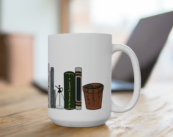 Coffee Mug Plant Lover Gift Mom Plant Mug Book About Plants Coffee Mug Gift For Planter Gift For Book Lover Gift For Her Gardening Mug