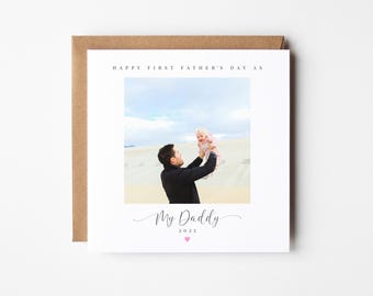 Personalised Happy First Father's Day As My Daddy Dada Dad Father Card | Photo Card 1st Fathers Day New Baby Card | Picture Card | Birthday