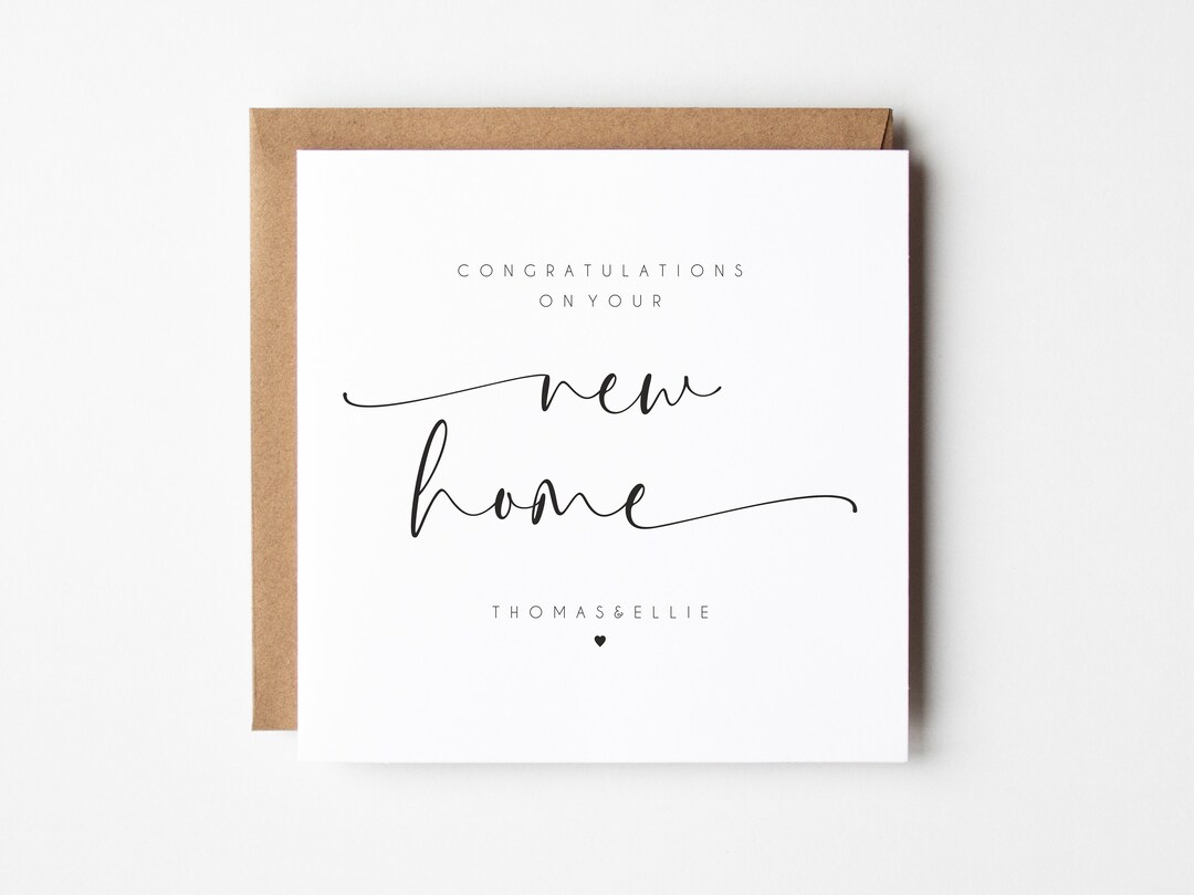 Personalised Congratulations on Your New Home House Card 1st First Home ...