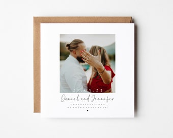 Personalised Engagement Photo Card | On Your Engagement Card For Couple | Husband Wife Card | You're Engaged Card Mr & Mrs | Picture Card