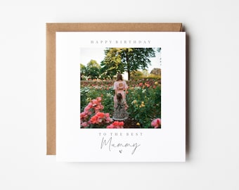 Tarjeta de cumpleaños personalizada para mamá / Mamá / Feliz cumpleaños a mi mamá / Tarjeta con foto / Para ella / Día de la Madre
