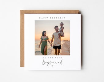 Personalised Boyfriend Birthday Photo Card | Happy Birthday To My Boyfriend Photo Card | Picture Card | For Him | Partner Anniversary