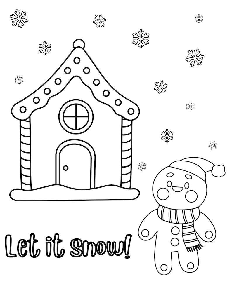 Christmas Coloring Sheets Etsy