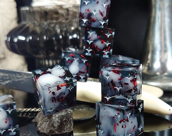 Shattered Duke - Pip D6 Set - Sharp Edge Polyhedral Handmade Resin Dice