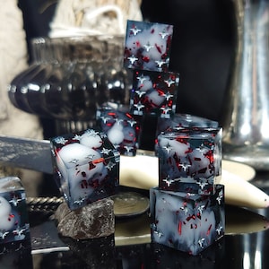 Shattered Duke - Juego Pip D6 - Dados de resina poliédricos hechos a mano con borde afilado
