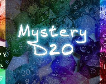 Mystery D20 - Sharp Edge Polyhedral Handmade Resin Dice