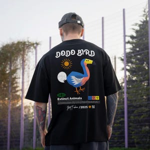 T-shirt dodovogel | Uitgestorven Animal Awareness-T-shirt | Vintage Dodo grafisch shirt | Streetwear met wilde dieren | T-shirt met natuurbehoudbericht