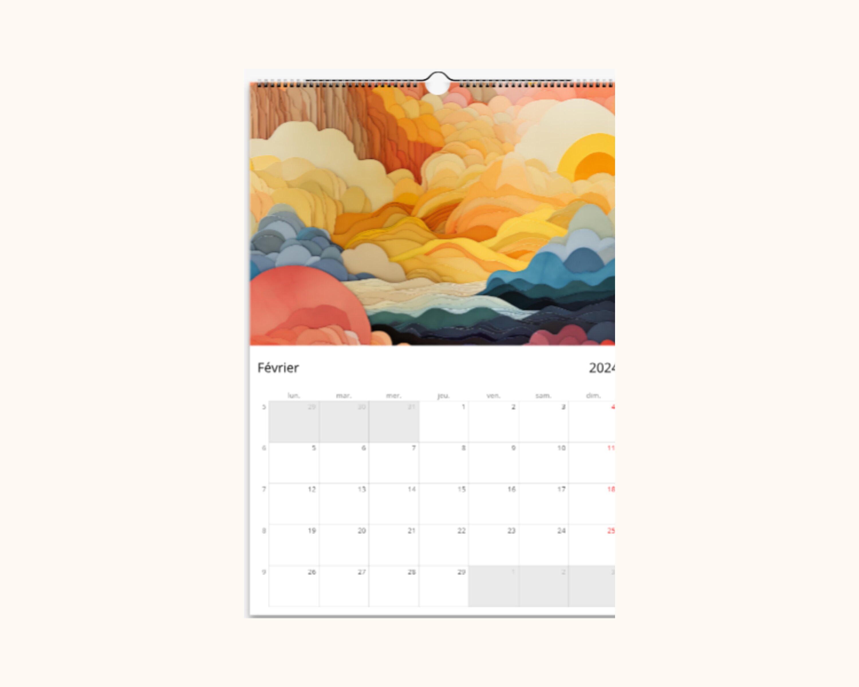 2024 Wall Calendar, 2024 Wall Calendar Art, Wall Calendar 2024