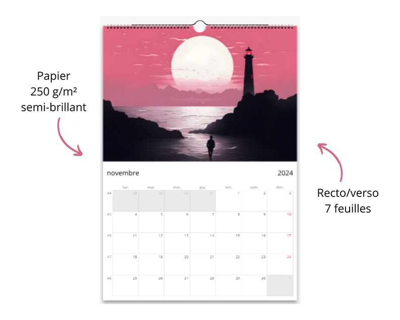 2024 Wall Calendar, 2024 Wall Calendar Art, Wall Calendar 2024