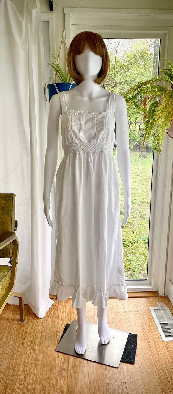 Vintage Laura Ashley White Cotton Priarie Sundress