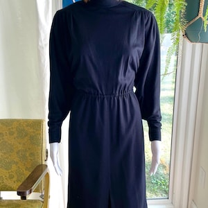 Vintage 1980’s Black Turtleneck Dress