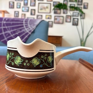Vintage jaren 1970 Temper-ware van Lenox Spaans wervelpatroon keramische juskom