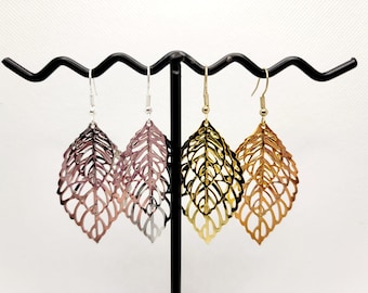 Leaf Earrings | Metalic Leaf Earrings | Gold | Silver