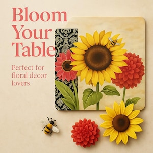Placemat Set: &quot;Paris Flower Market&quot;