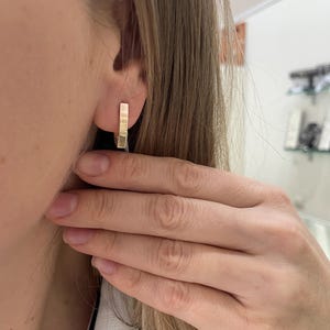 Ukrainian silver 925 and gold 375 earrings. Ukrainian two colours jewelry. Gold plated earrings