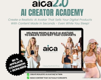 Faceless Digital Marketing Course, Aica 2.0: Create Realistic AI Avatars for Instagram Growth, Social Media Content Guide, Faceless Reels