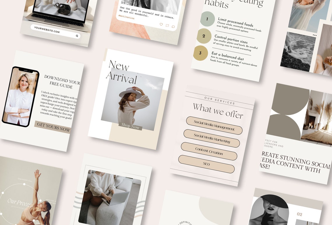 Customizable Social Media Template Canva Design for Content Creators