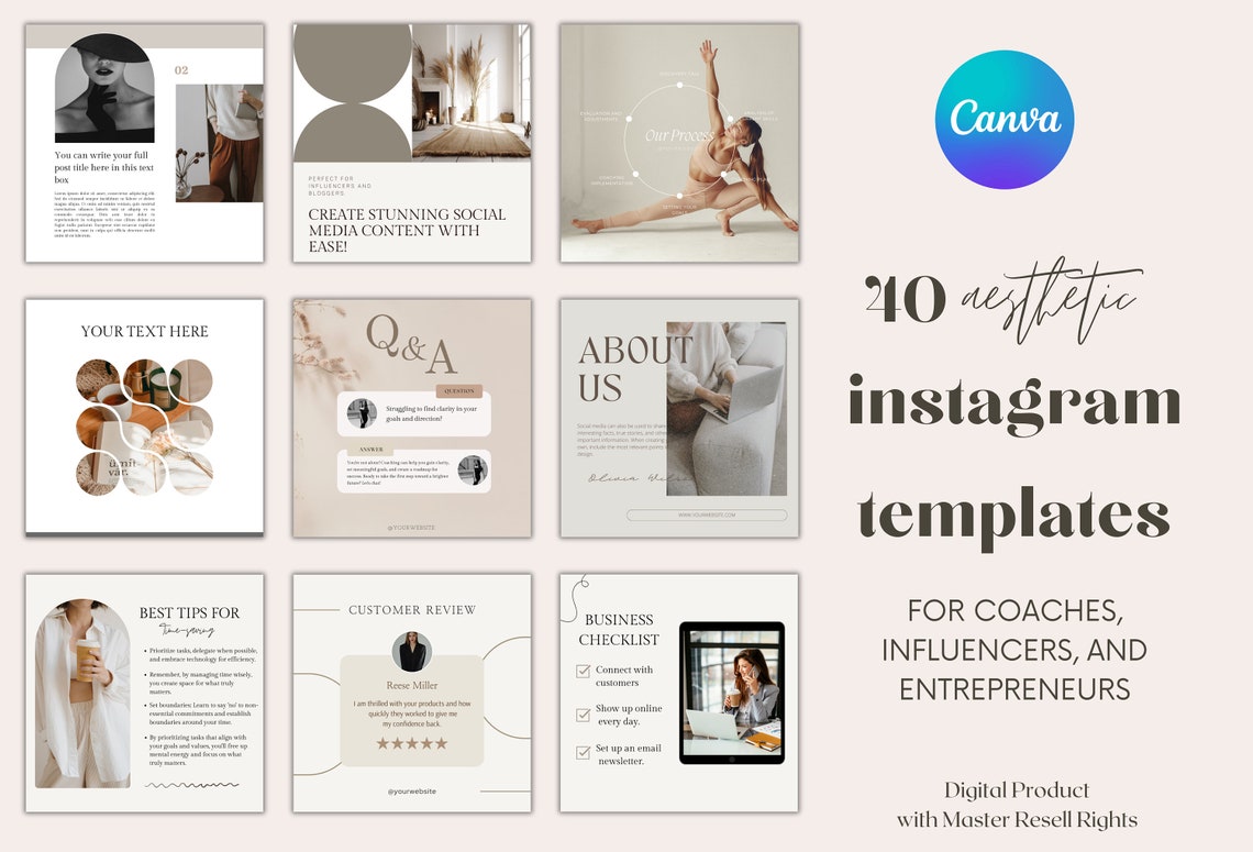 Customizable Social Media Template Canva Design for Content Creators