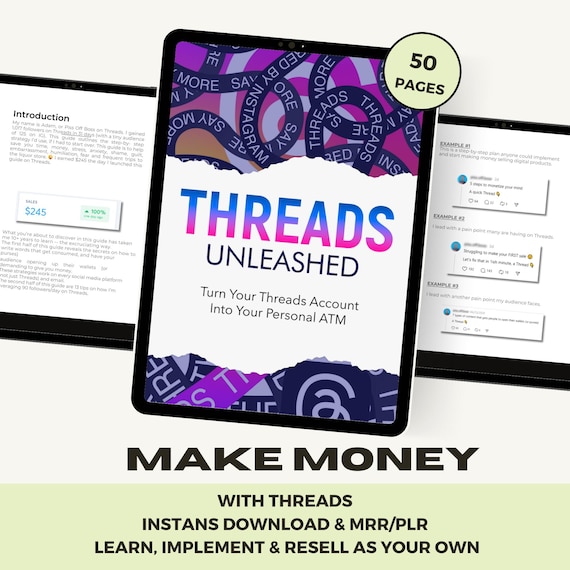 Threads Unleashed Ebook: Grow Followers & Make Money (MRR)