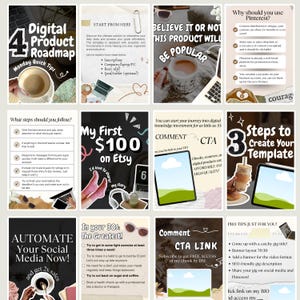 Viral Aesthetic Carousel Templates for Instagram and Tiktok, Editable ...