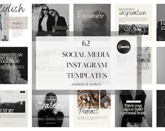 PLR Social Media Instagram Templates Canva  Digital Products Editable Canva Template Social Media Templates Faceless Instagram Template