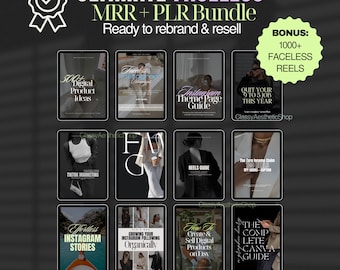 Faceless Digital Marketing Guide Bundle: MRR PLR Canva Templates (Digital Download)