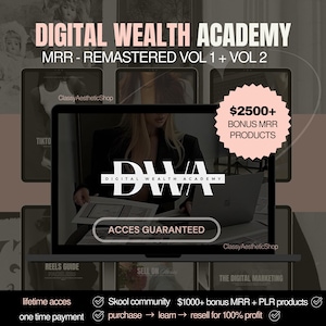 Digital Wealth Academy DWA full course Vol 2 Digital Marketing Course with Master Resell Rights MRR PLR Passive Income Resell Bundles