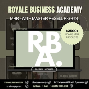 RBA Royale Business Academy Digital Course Digital Marketing Course with Master Resell Rights MRR PLR Passive Income Resell Courses