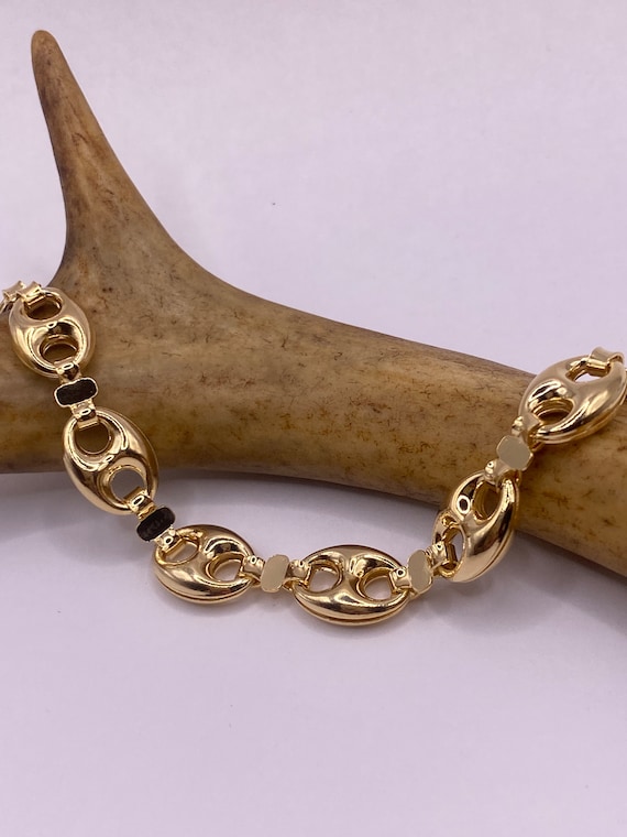 Vintage Gold Bracelet | 9k GF Flat Mariner Anchor 