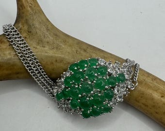 ヴィンテージ アベンチュリン バングルブレスレット：翡翠グリーンの