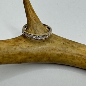 Anello vintage Crystal Eternity: fascia con promessa in argento sterling 925