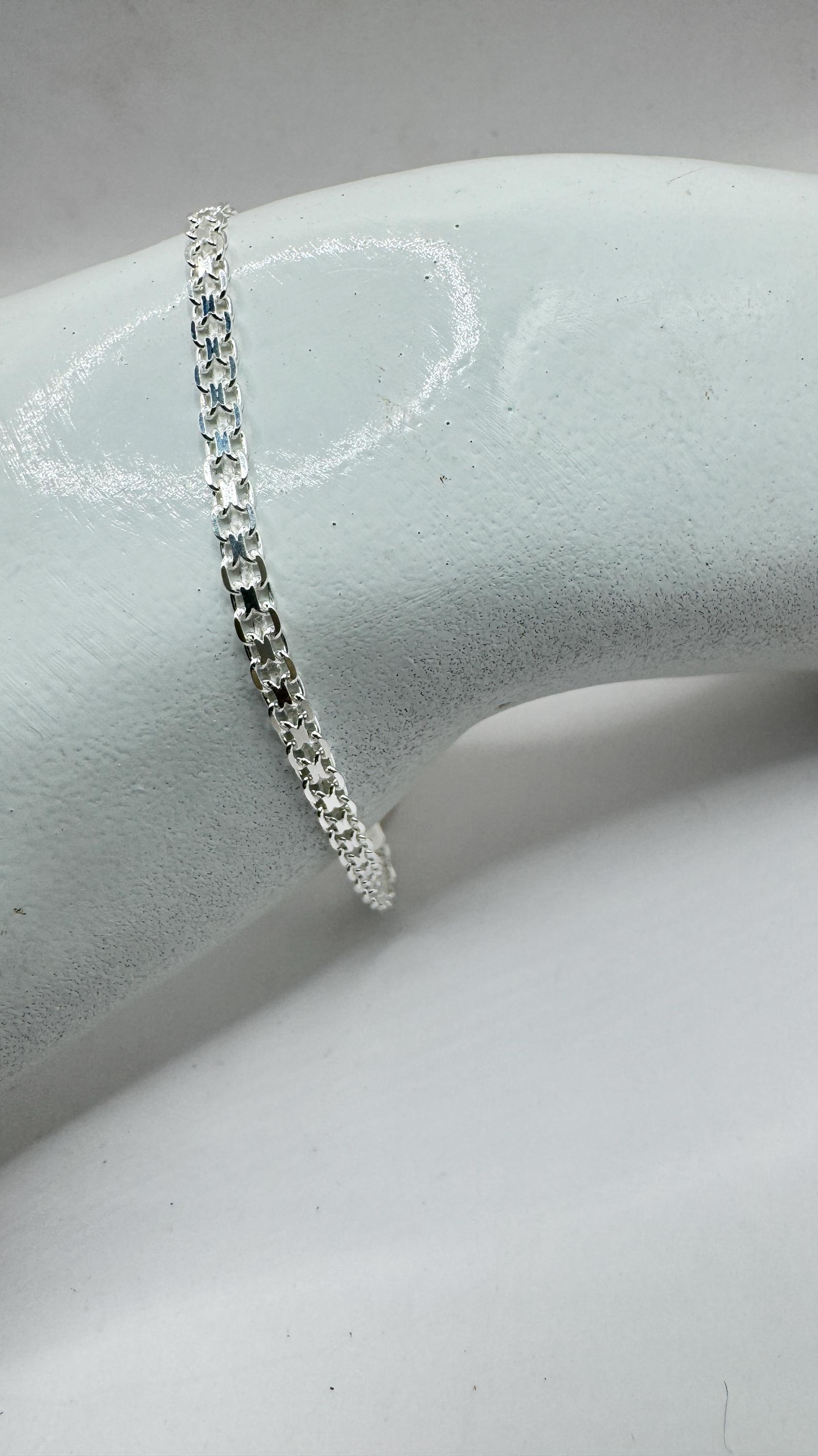 ヴィンテージ メッシュ シルバー ブレスレット 925 スターリング