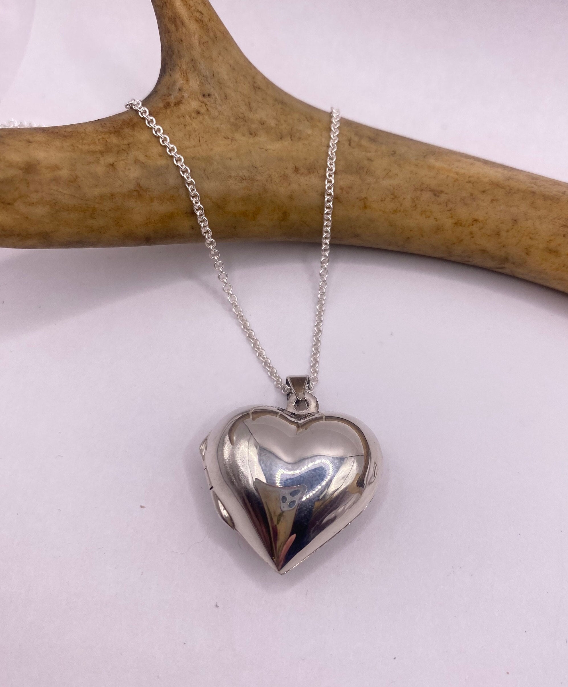 割引価格 Vintage Necklace Charm Pendant Heart | Locket Photo Silver アクセサリー