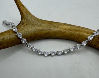 テニスブレスレット　ヴィンテージ　925 SILVER ヴィンテージ 7 インチ スターリング シルバー テニス ブレスレット