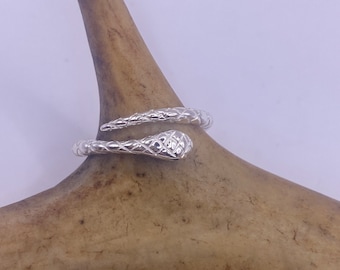 Vintage Tiny Silver Snake Ring | 925 Sterling Silver | Wedding Ring Thumb Band | Unique Serpent Ring | Free US Shipping!