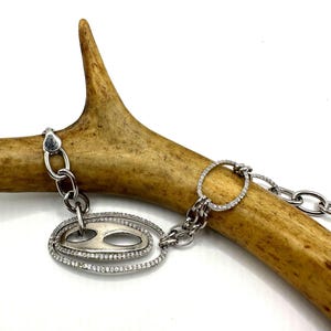 Vintage Silver Tennis Bracelet | Diamond Look Cubic Zirconia 925 Sterling Silver