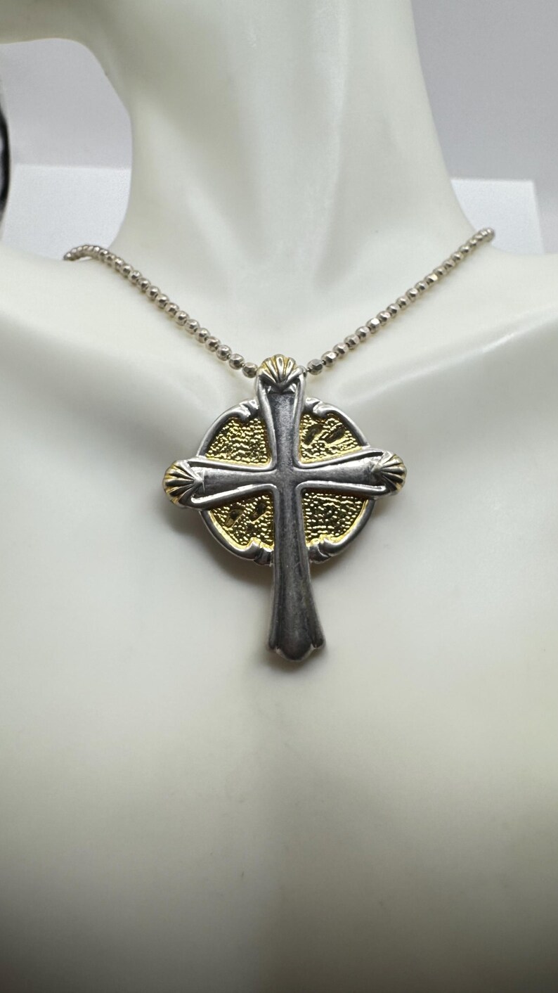 Vintage Sterling Silver Celtic Cross Pendant Necklace - Etsy
