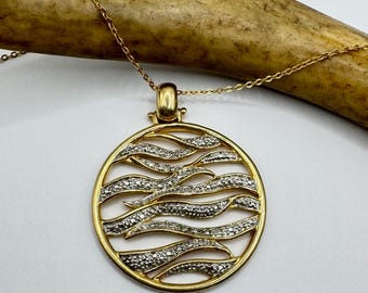 Vintage White diamond 925 Sterling Silver Necklace - Antique Design