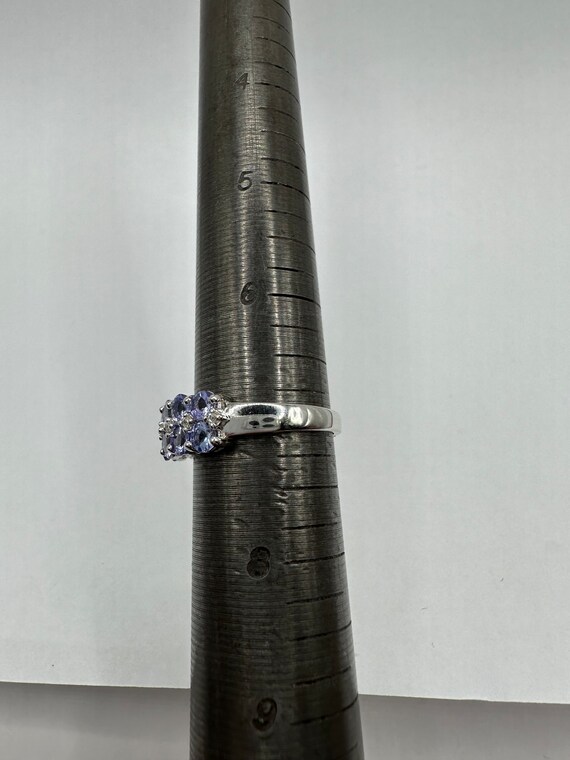 Vintage Blue Tanzanite Wedding Ring Band 925 Ster… - image 8