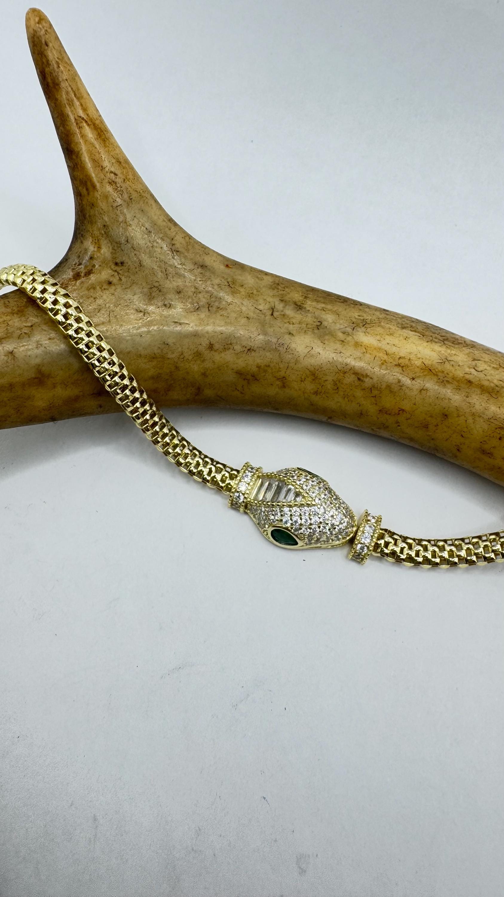 ヴィンテージ スネーク メッシュ ブレスレット – 925 スターリング